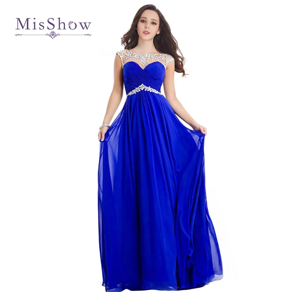 En Stock Royal Bleu Jaune Rouge Blanc Vert Menthe Demoiselle D\u0027honneur robes Bateau Neck