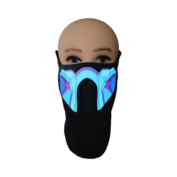 

New Halloween LED Masks LED Light Up Party Terror Masks Cold Light Helmet Fire Festival Party Glowing Dance Night Party Decor