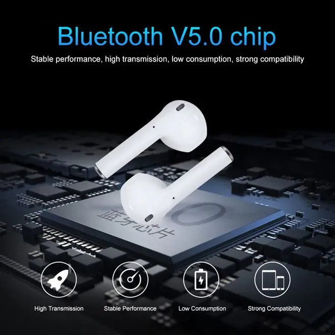 I12 наушники вкладыши tws Bluetooth беспроводные сенсорное управление 3D объемный звук и