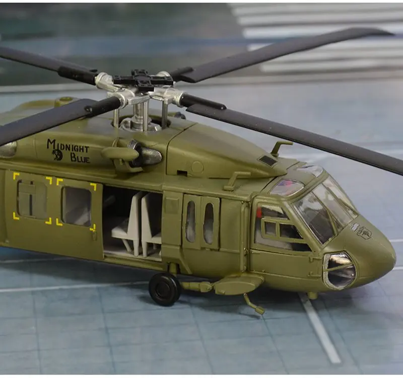 1: 72 UH-60 черный ястреб UH-60A вертолет предварительно построенный хобби Коллекционная готовая пластиковая модель самолета