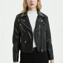 Британский Стиль Женская короткая куртка модная Осенняя тонкая винтажная замшевая кожаная куртка для дам