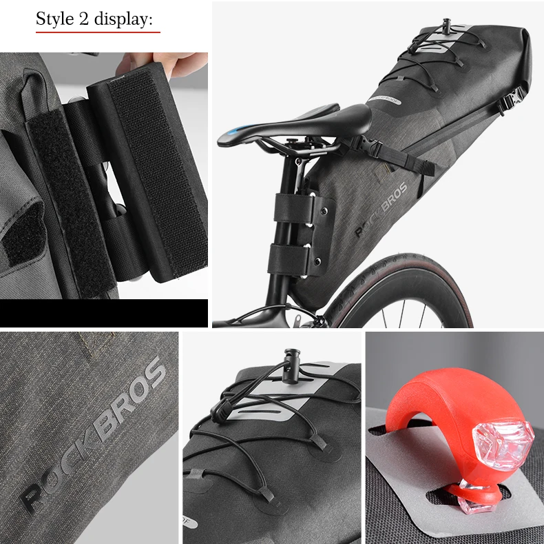 ROCKBROS велосипедные упаковочные сумки для путешествий, настоящие сумки для велосипеда, складные сумки большой емкости для езды на велосипеде, задний мешок, Mtb велосипедная седельная сумка