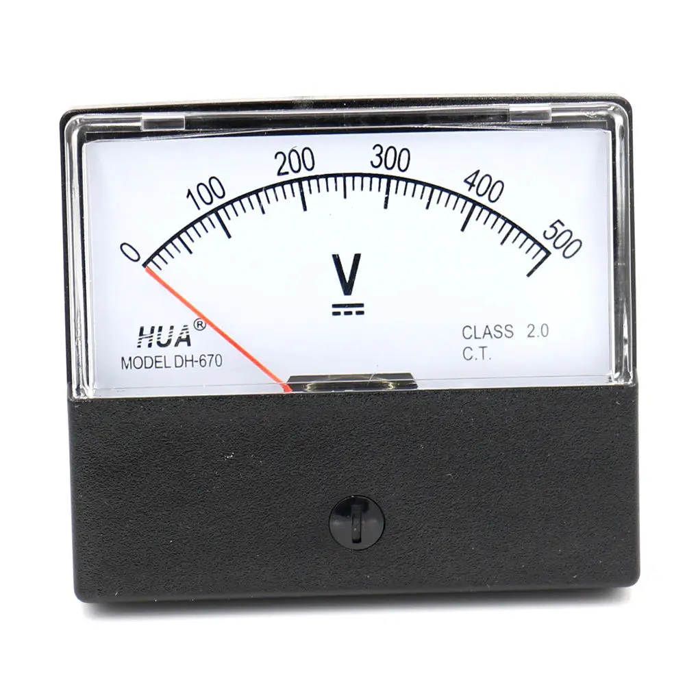 

CQ-670 DH-670 DC 100V 150V 250V 300V 450V 500V Class 2.5 Dial Analog Panel Volt Voltage Meter Gauge Voltmeter