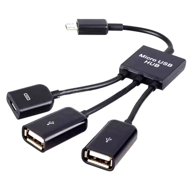 Micro usb хаб 3 в 1 USB зарядка OTG концентратор кабеля адаптер конвертер для смартфона и