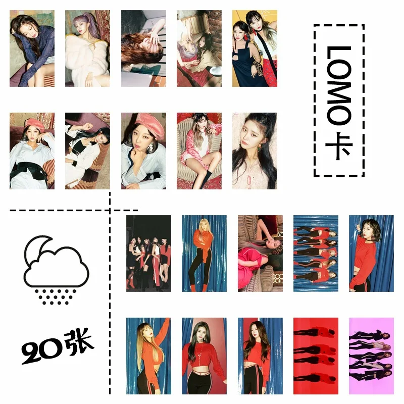

[MYKPOP]EXID LOMO Cards Set 20pcs/set Paper Photo Card FULL MOON KPOP Fans Collection Tin Box Packing SA18082201
