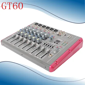 

Mini Audio Mixer GT60 Small Mixing Console 6 Channel