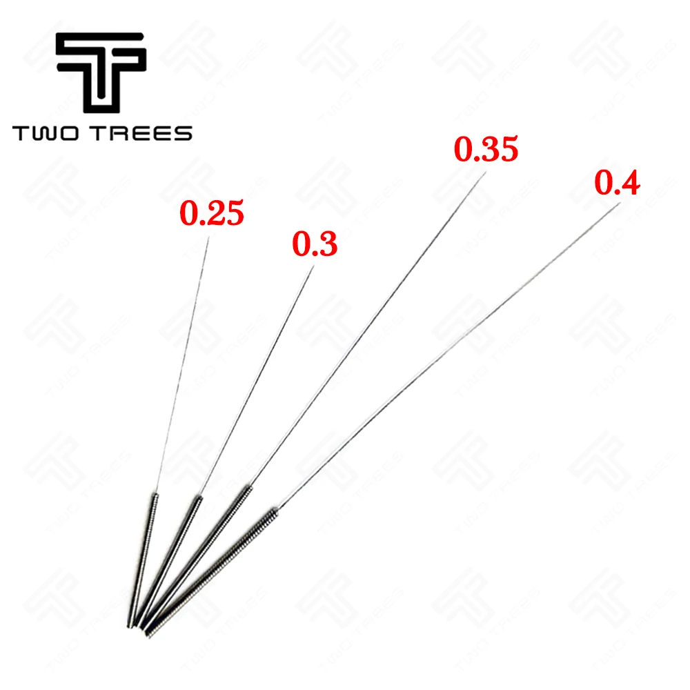10 предметов/Лот, размер с Нержавеющая сталь игла для очистки форсунки 0,2/0,25/0,3/0,35/0,4 мм 3D-принтеры специальные сверла Очиститель нержавеющей иглы