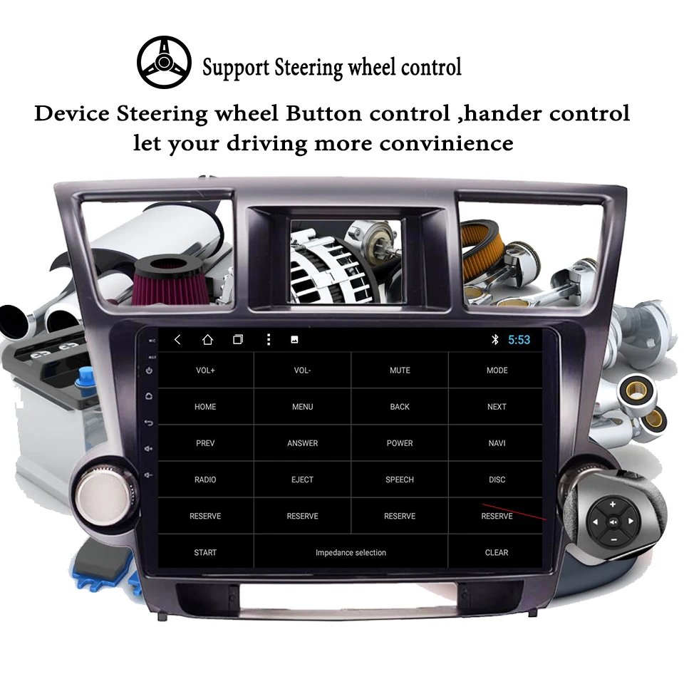 Sale 10.1" 4G RAM 64G ROM Octa Core Android 9.1 Car GPS Navigation For Toyota Highlander 2009-2014 Top Car Accessories Tape Recorder 14 Sale 10.1" 4G RAM 64G ROM Octa Core Android 9.1 Car GPS Navigation For Toyota Highlander 2009-2014 Top Car Accessories Tape Recorder 14