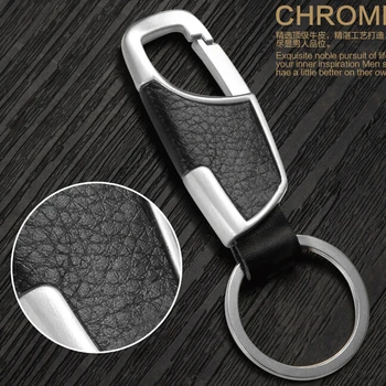 

Car-Styling Metal Key Ring Cowhide KeyChain For Mercedes-Benz all class A B C E S G M ML CL CLK CLS GL GLK R SL SLK SLS-Series