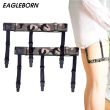 Регулируемые подтяжки держатель остается камуфляж эластичные для мужчин подтяжки для женщин мужские на ногу подтяжки бизнес Tirantes форма чулок