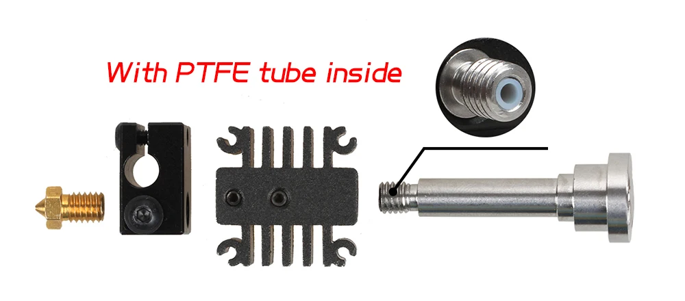 XCR3D 3d части принтера, подача на короткие расстояния Hotend интегрированный металлический Универсальный комплект Hotend с PTFE трубкой внутри 1,75 мм 12 в 24 в вентилятор