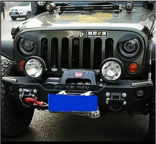 Angry Birds Eye форма фары крышка планки ободок ABS черный красный подходит для Jeep Wrangler jk 07 up