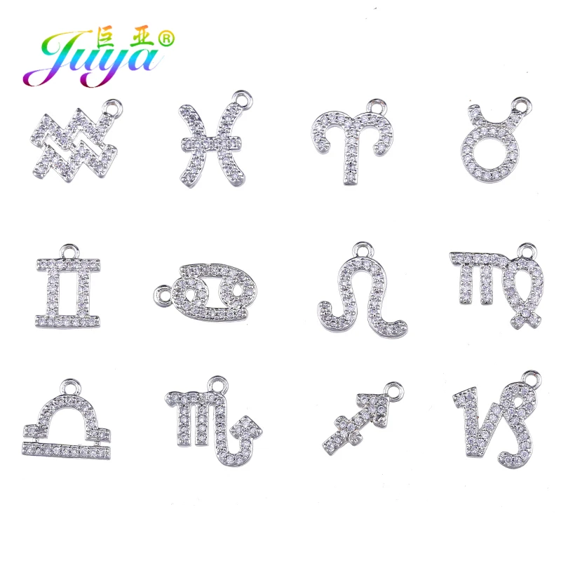 Juya DIY Золотой/Серебряный цвет 12 зодиаков созвездий кулон аксессуары Подвески для