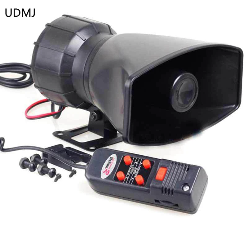 

12V Universal 100W Car 5 Tone Electronic Warning Siren Alarm Police Firemen Ambulance Loudspeaker with MIC