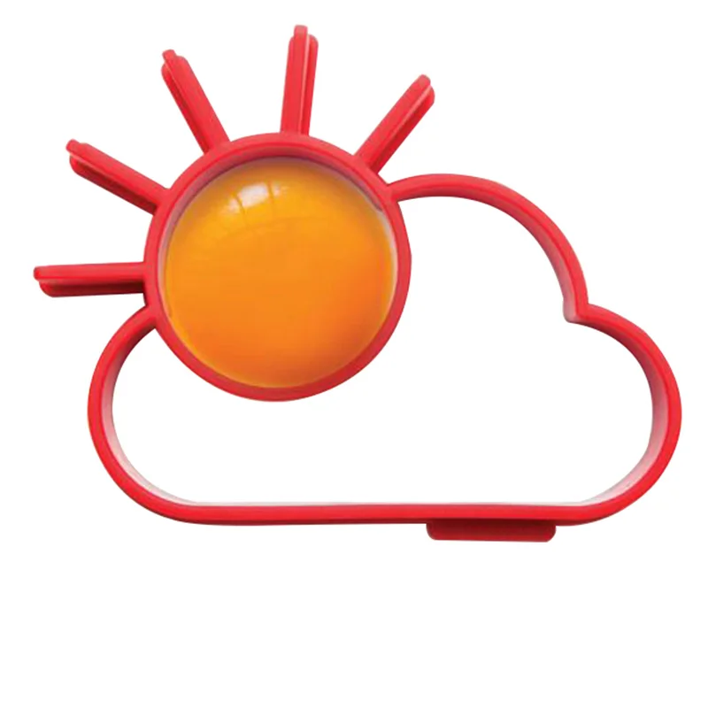 

ULKNN Red Sun Silicone Egg Tools Omelette Device Environmental Children's Kitchen Tools DIY Cloud Kid Foods Egg Tools
