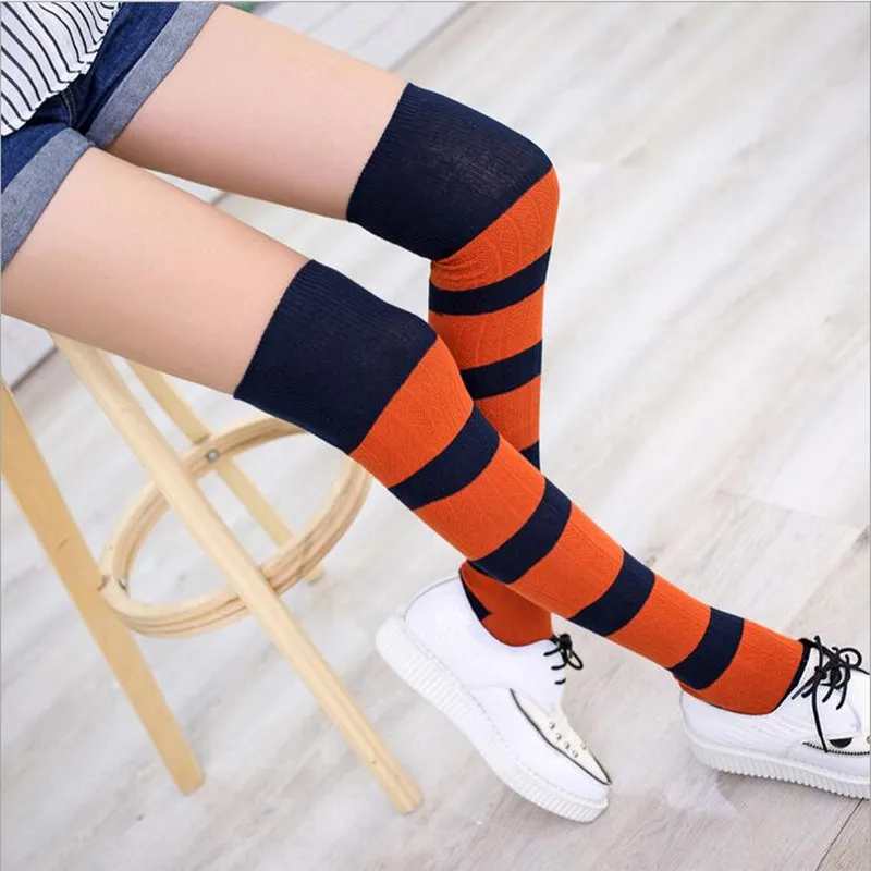 Buy 1 Pair New Sexy Women Girl Stripe Cotton Thigh