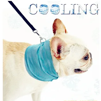 

pet summer cold neck scarf French cattle fight dog cat cool collar scarf towel