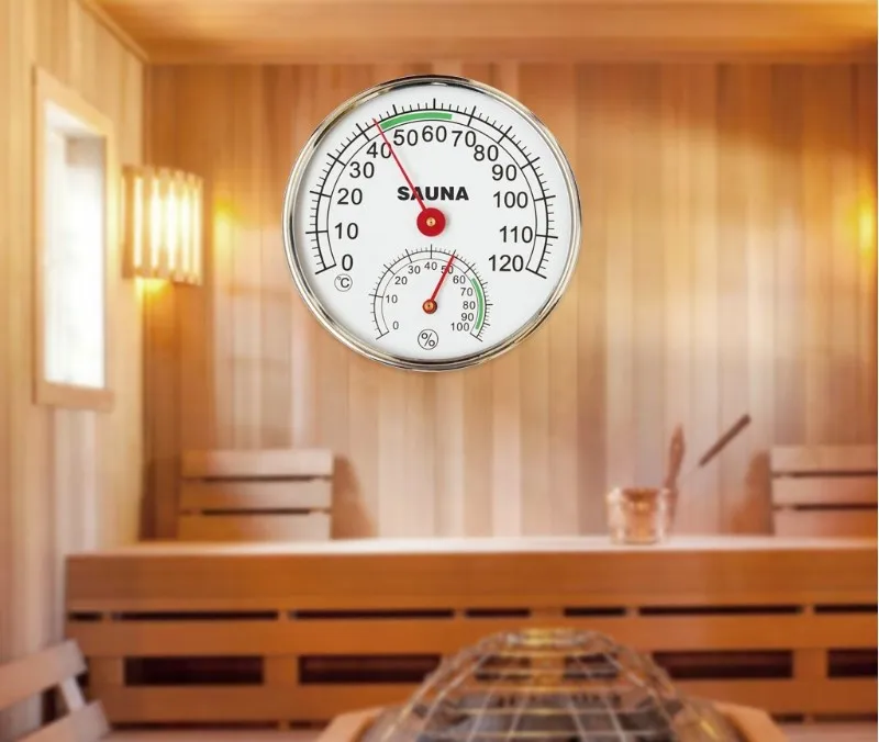 Термометр из нержавеющей стали гигрометр для сауны комнатной температуры сауна Крытый Измеритель влажности* 1