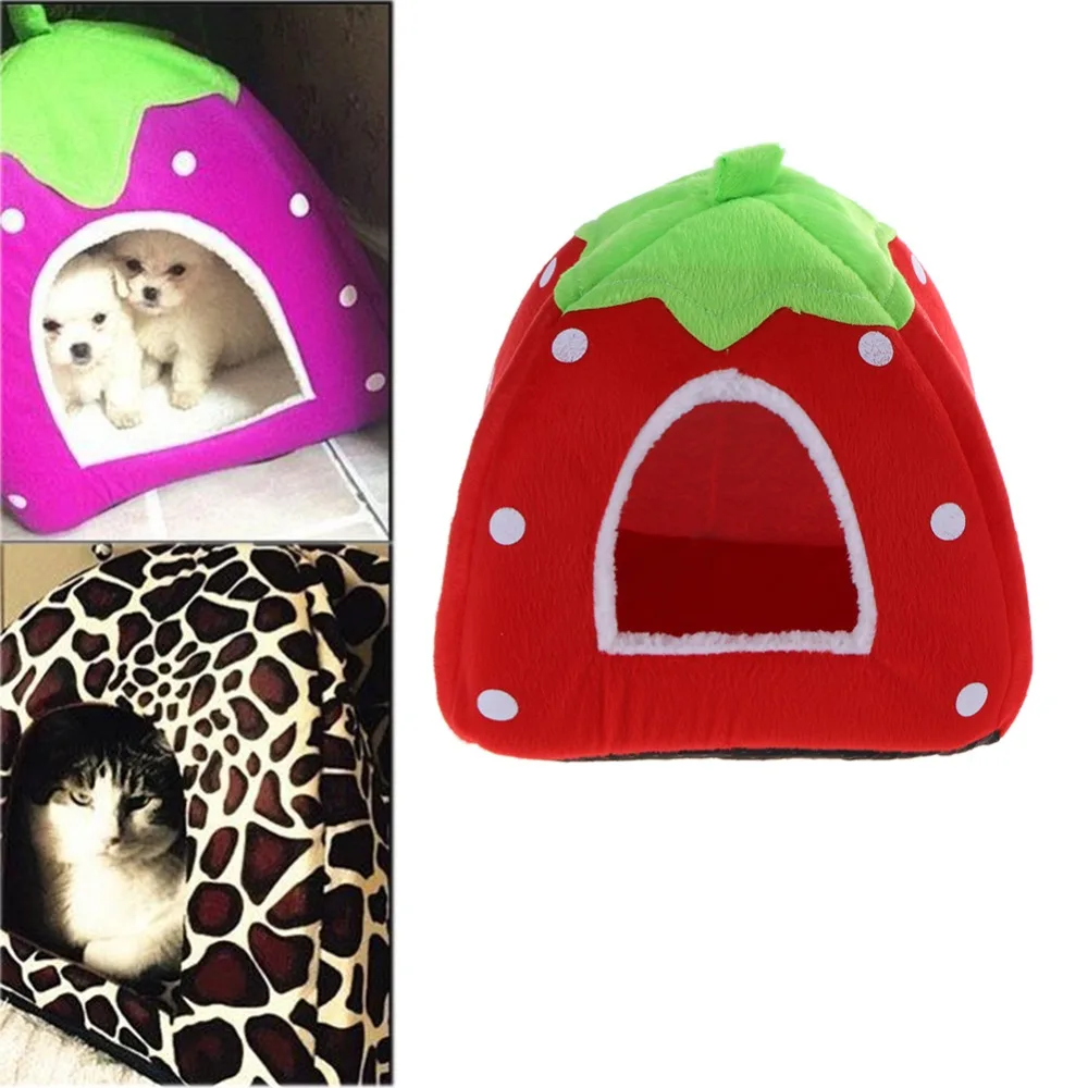 Title 3, Strawberry Dog Kennel Bed for Dogs Cats Animals...