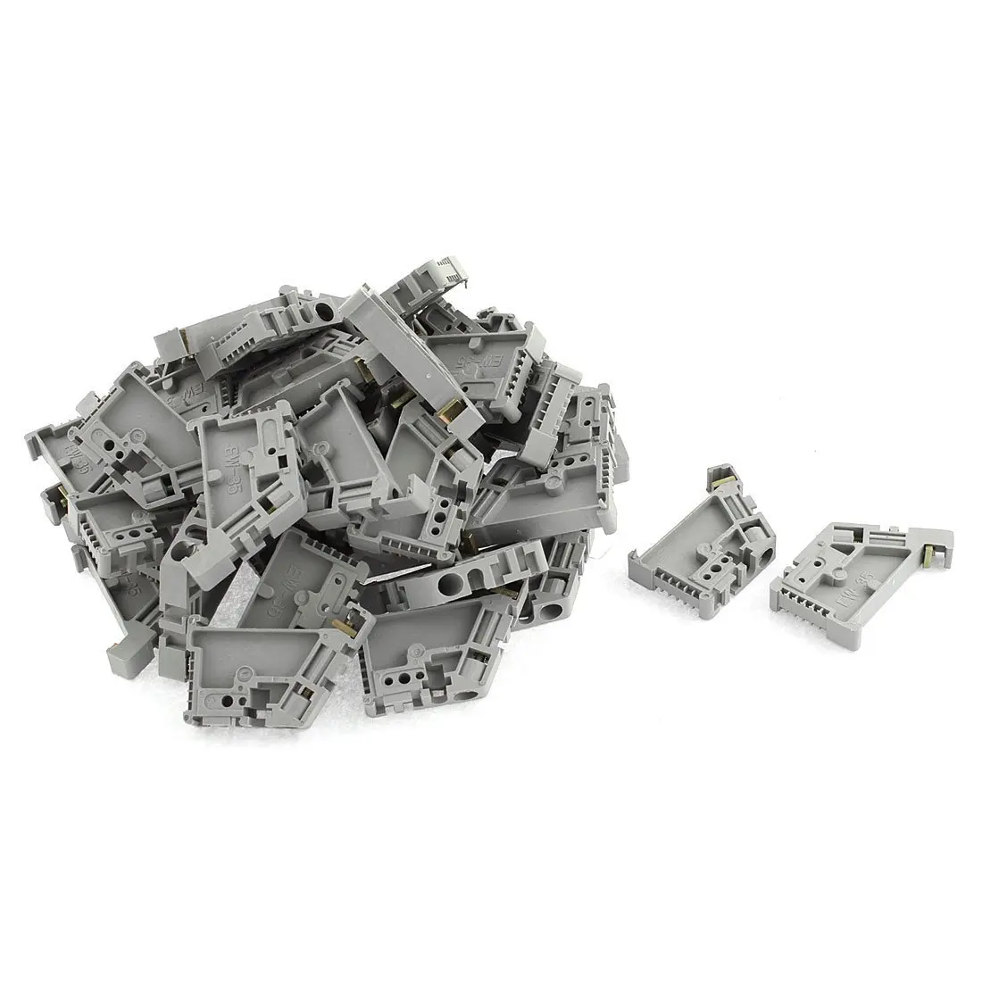 High Quality 50Pcs 35mm DIN Rail Terminal Block End Stopper Mounting