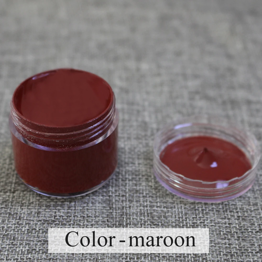 

Maroon Leather Paint Specially Used for Painting Leather Sofa,Bags,Shoes and Clothes etc with Good Effect 30ml,Free Shipping