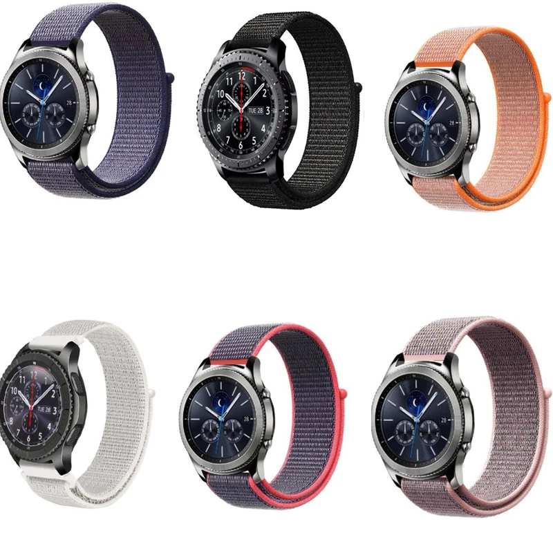 

hot band for Samsung Gear sport gear2 s2 s3 s4 Neo Live zenwatch 2/1 Ticwatch E 2 1 Sport woven nylon strap
