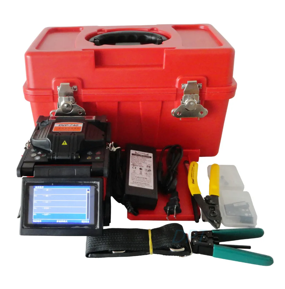 

Core Alignment Fiber Fusion Splicer DVP-740 4.3'' Mini Splicing Machine Apply for Fibers,Cable,SOC With Fiber Cleaver