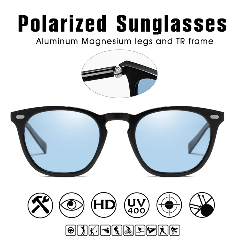 Fashion Brand Intelligent Photochromic Polarized Sunglasses For Men Women Driving Sun Glasses Oculos gafas de sol hombre UV400