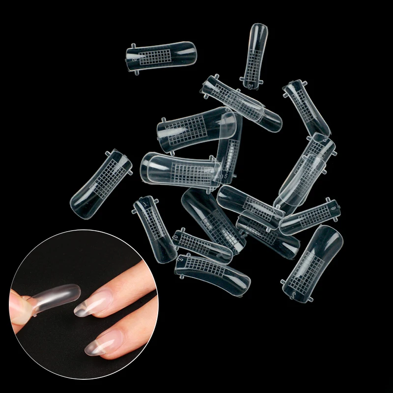 

100pcs Transparent False Nails Full Nail Tips Square Head Gel UV Mold Form Finger Extension DIY Manicure Tools