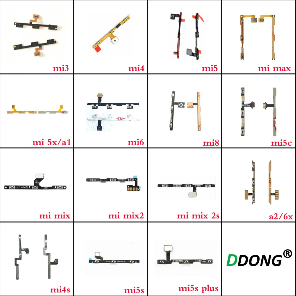 

Volume Button Power Switch On Off Button Flex Cable For Xiaomi mi 8 mix mix2 max 2 max 2 mi6 mi5s plus 5x a1 A2 6x