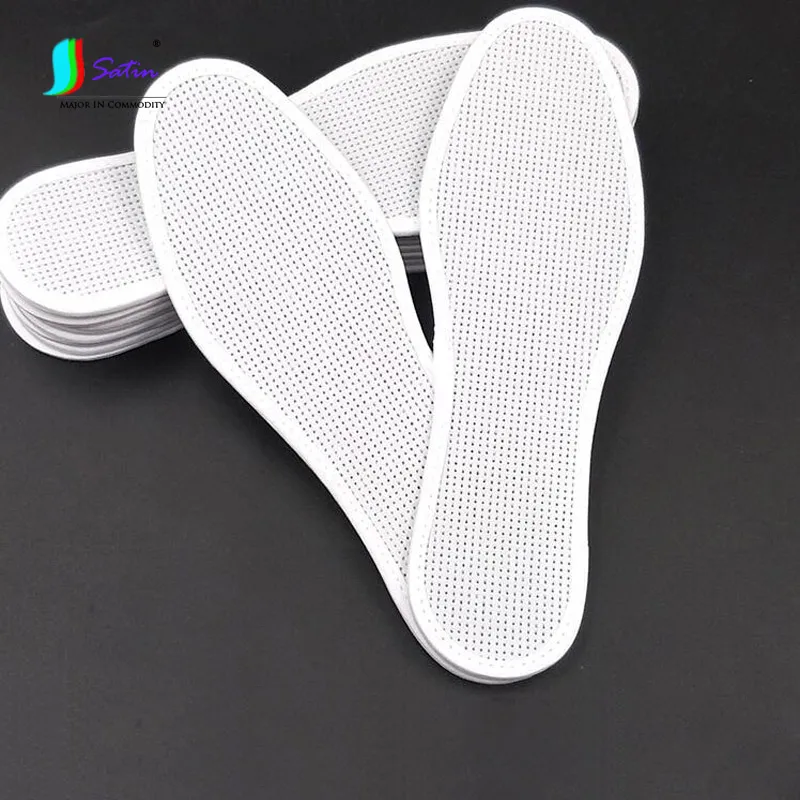 

36/37/38/39/40/41/42/43/44# White Needle Hole Blank Insole,Embroidery DIY Material Blank Binding Shoe-pad S0392L
