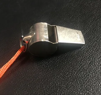 

Stock Promtion Price 5pcs/lot Metal Whistle With Rope Metal Whistle