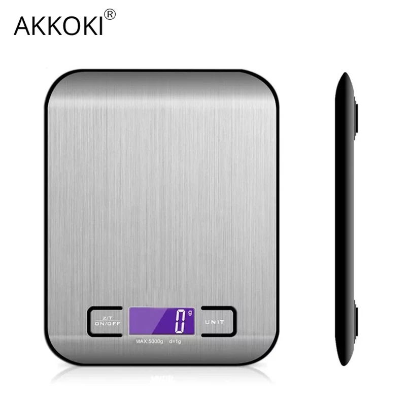 

22LB/10kg Electronic Kitchen Scale LCD Digital Stainless Steel Food Weighing Multi-function High Precision Measuring Tools Libra