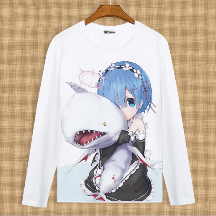 

Japanese anime Re:Life in a different world from zero t shirt lovely character REM t shirt TX073