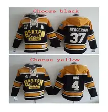 2017 Best Quality Men’s #4 Bobby Orr # 37 Patrice Bergeron Hockey Hoodie Sweater