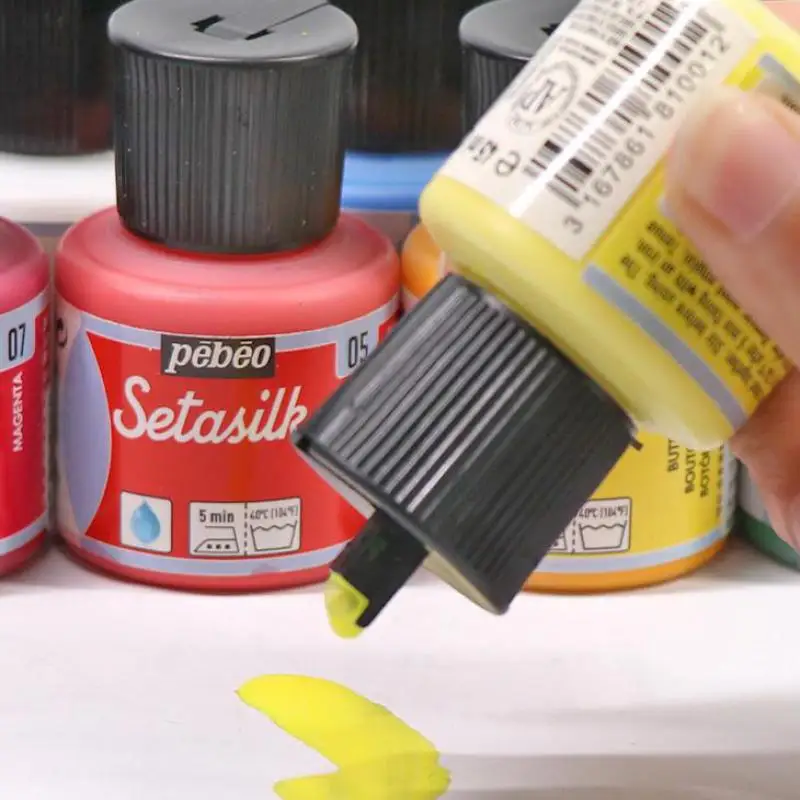 

19 colors Silk Pigments France Imported Textile Diy Hand paint Decorative Creative 45ml Water based Professional waterproof