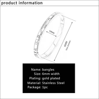 Color Culture Dubai Jewelry 0.6mm Slim  Delicate  Steel Bangles for Women Leopard Pattern Design 2