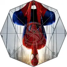 WY612H23 пользовательский Человек-паук Зонт с произведением искусства солнечный и дождливый солнцезащитный крем анти-УФ зонтик Wy23