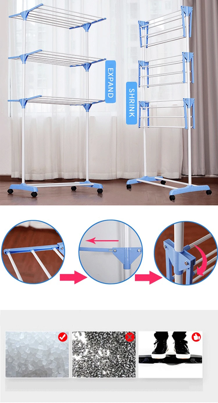 COSTWAY Clothes Hanger Coat Rack Floor Hanger Storage Wardrobe Clothing Drying Racks porte manteau kledingrek perchero de pie