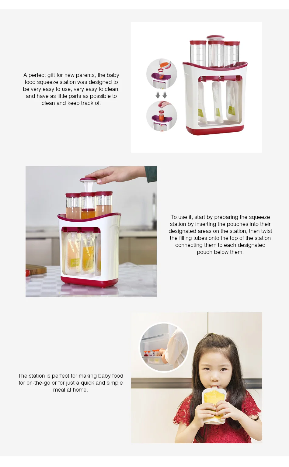 baby food diy squeeze station