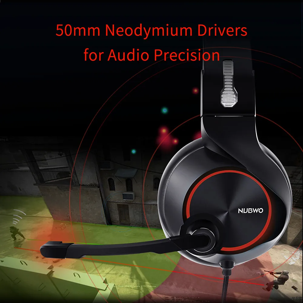 Портативный NUBWO N11 игровая музыка Проводная гарнитура с блестящими стабилизированный светодиодный свет отличный звук точное Пикап микрофон наушники-20