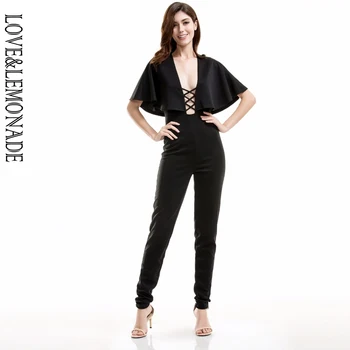 

LOVE & LEMONADE Cut Out Cloak Jumpsuits TB 9766