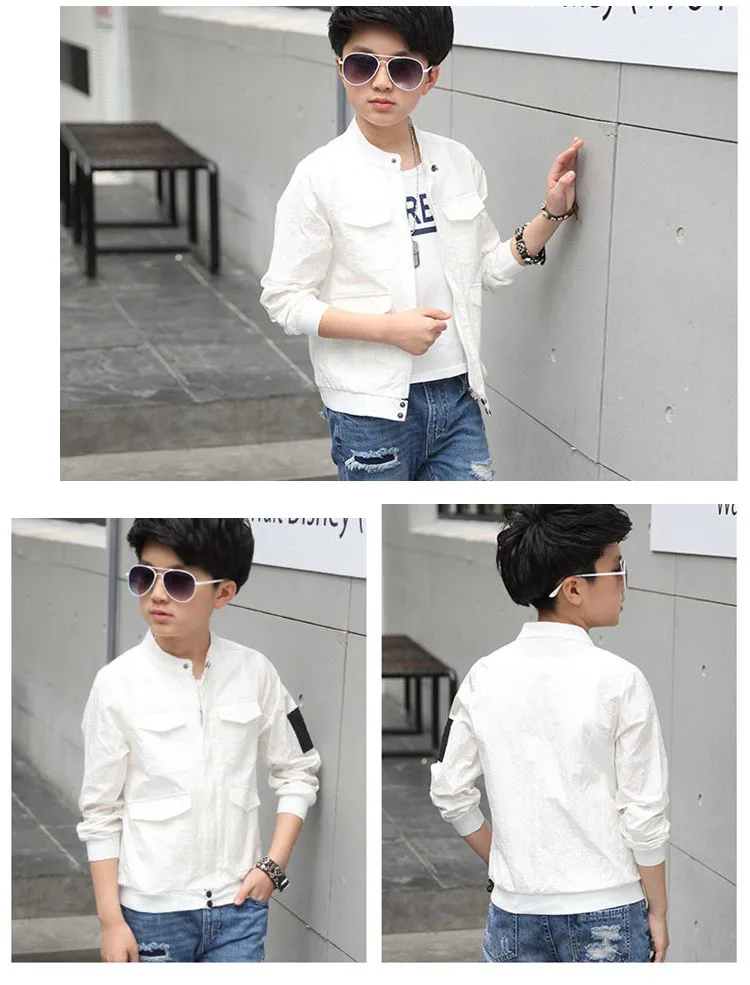 Teenage Boys Outerwear Coat Children's Wear New 2018 Spring and Summer Little Boys Fashion Solid Jackets For Kids Tops Clothing (15)