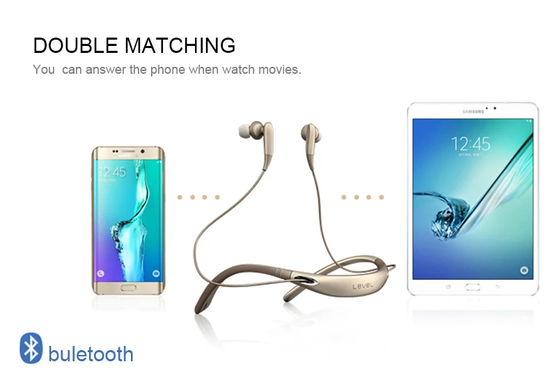 samsung level u pro bluetooth earphone sport collar in ear a2dp hsp hfp avrcp for galaxy s9 s9plus iphoen x iphone 8 8plus