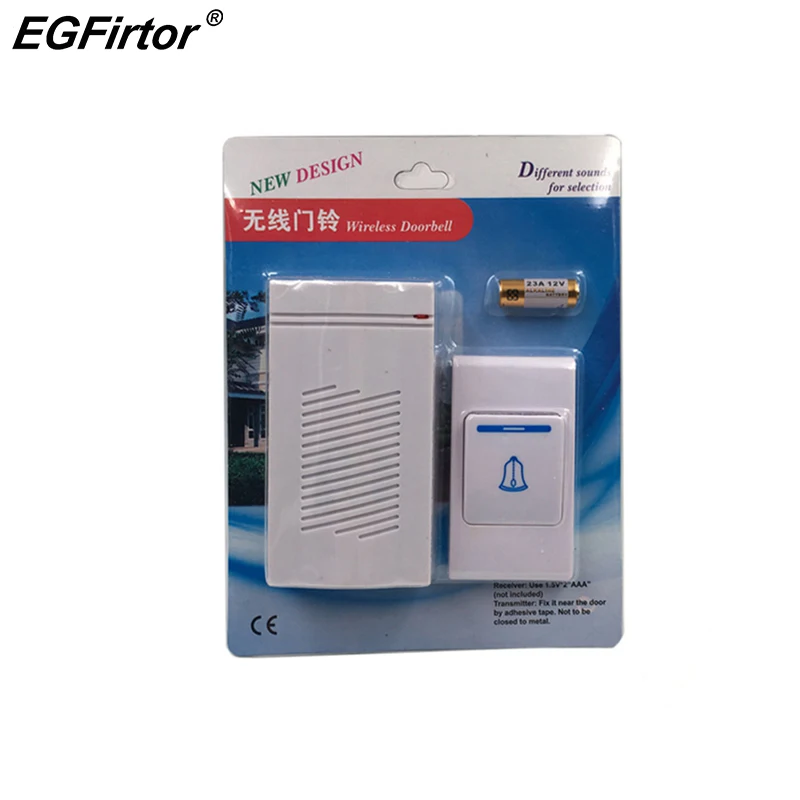 Wireless Doorbell Gate Alarm Doorbell Stable Sensitivity Smart Home Battery Chime Doorbell Intercom System 12 Tune Songs