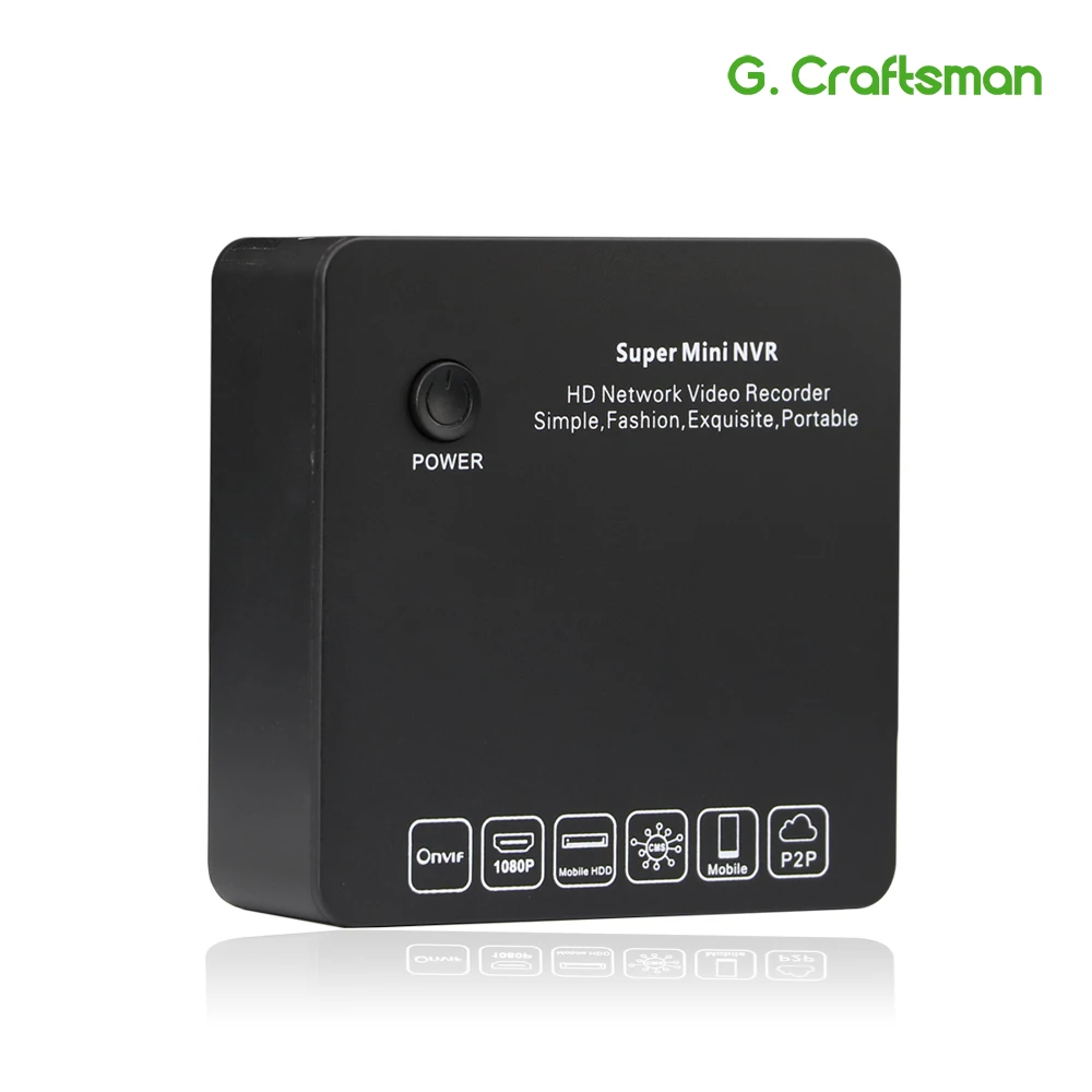 Г. Ccraftsman 9ch 2MP H.265 NVR супер мини Размеры сети видео Регистраторы 8ch 1080 P E-SATA записывающая IP камера Onvif P2P безопасности