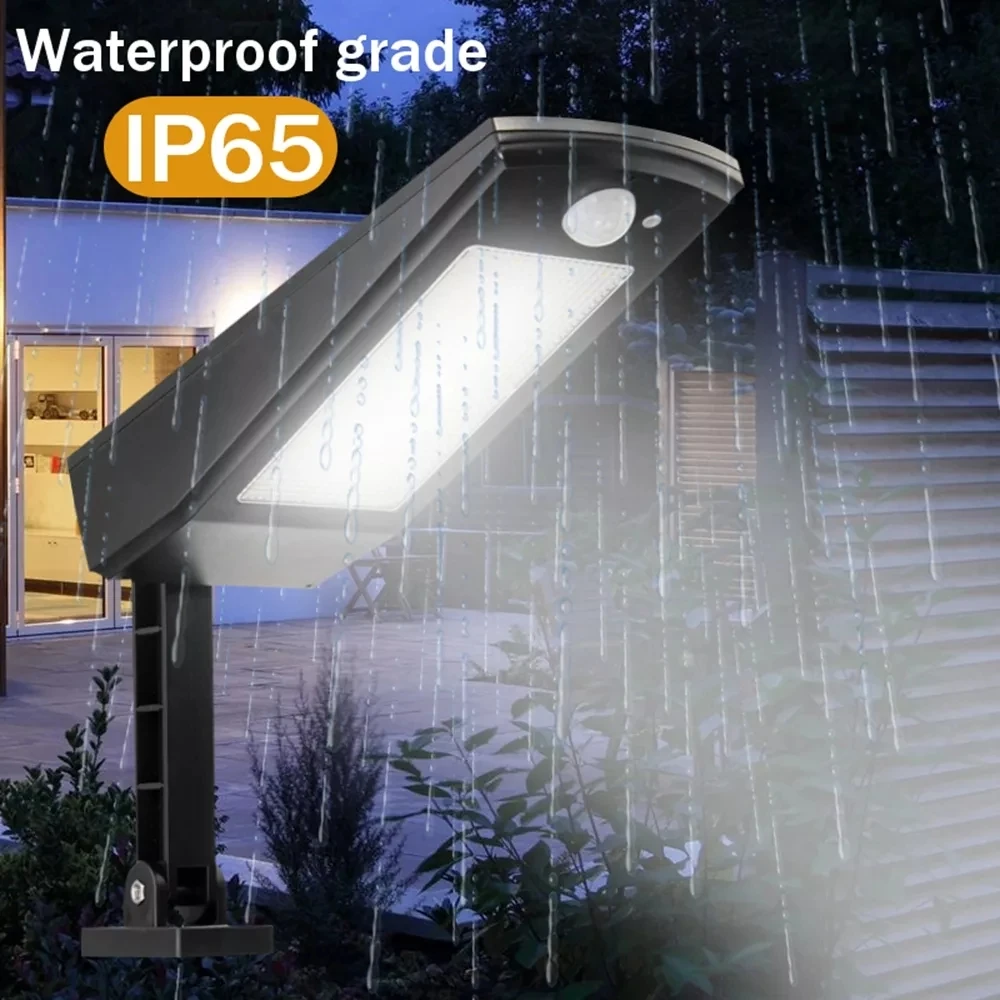 

48Led Solar street Lights Outdoor Waterproof Lighting 4 modes with adujustable pole Wall stair Lamp For Garden yard