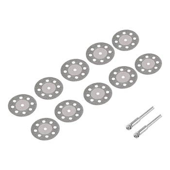 

30Mm 8 Holes Diamond Circular Diamond Cutting Wheel Cut Off Discs Coated Rotary Tools With 2Pack Mandrel Rotary Tool For Drill