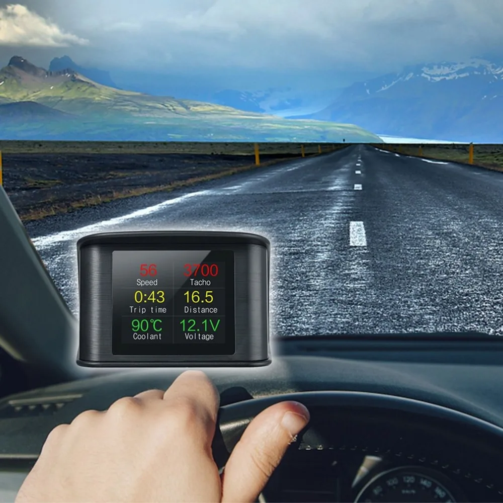 

On-board Driving Computer OBD Smart Digital Meter Speed Voltage RPM Fuel Consumption Meter HD Heads Up Display Car HUD
