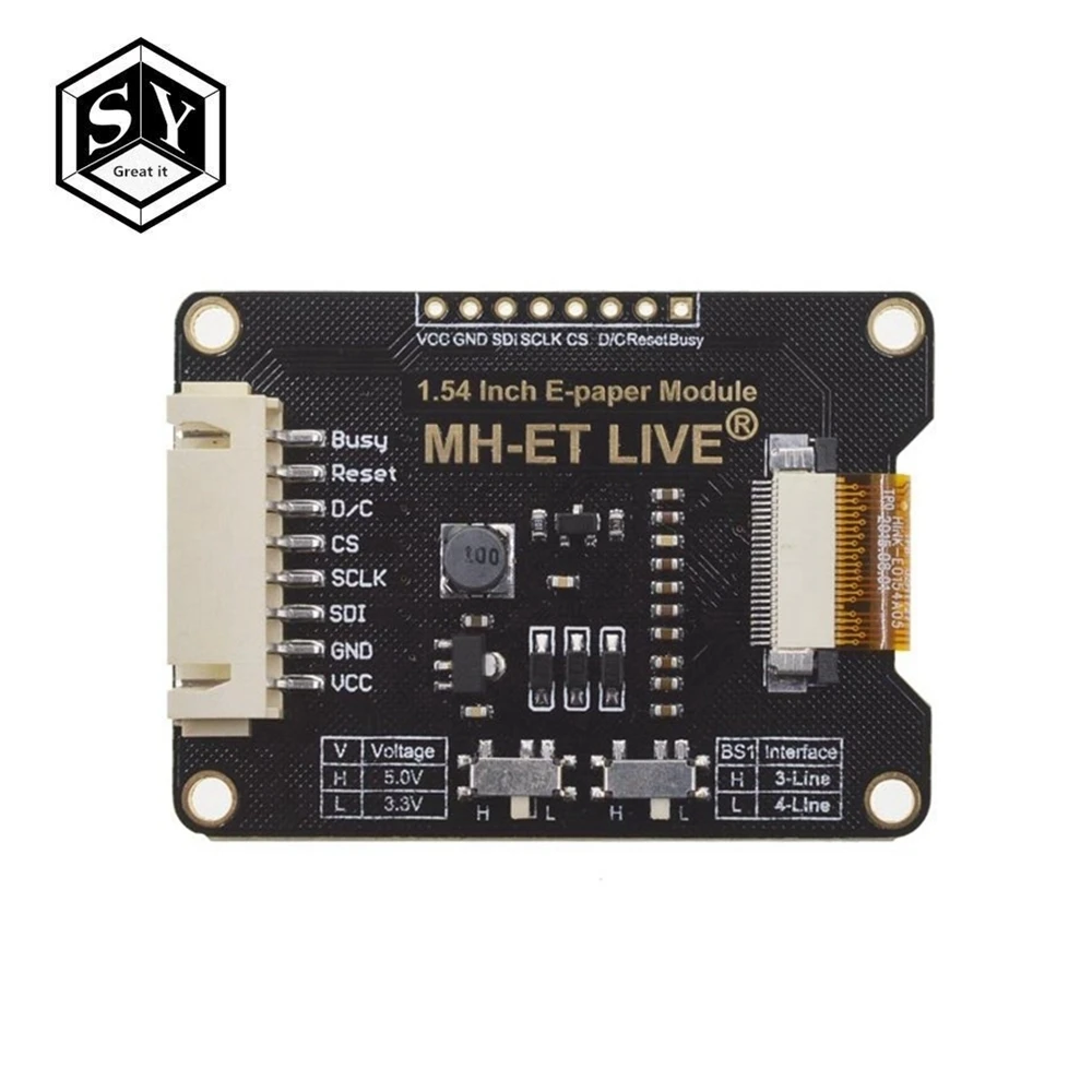 MH-ET LIVE 1,54 дюймов модуль электронной бумаги E-Ink EInk экран дисплея SPI поддержка глобальной/часть для Arduino STM raspberry pi ESP32